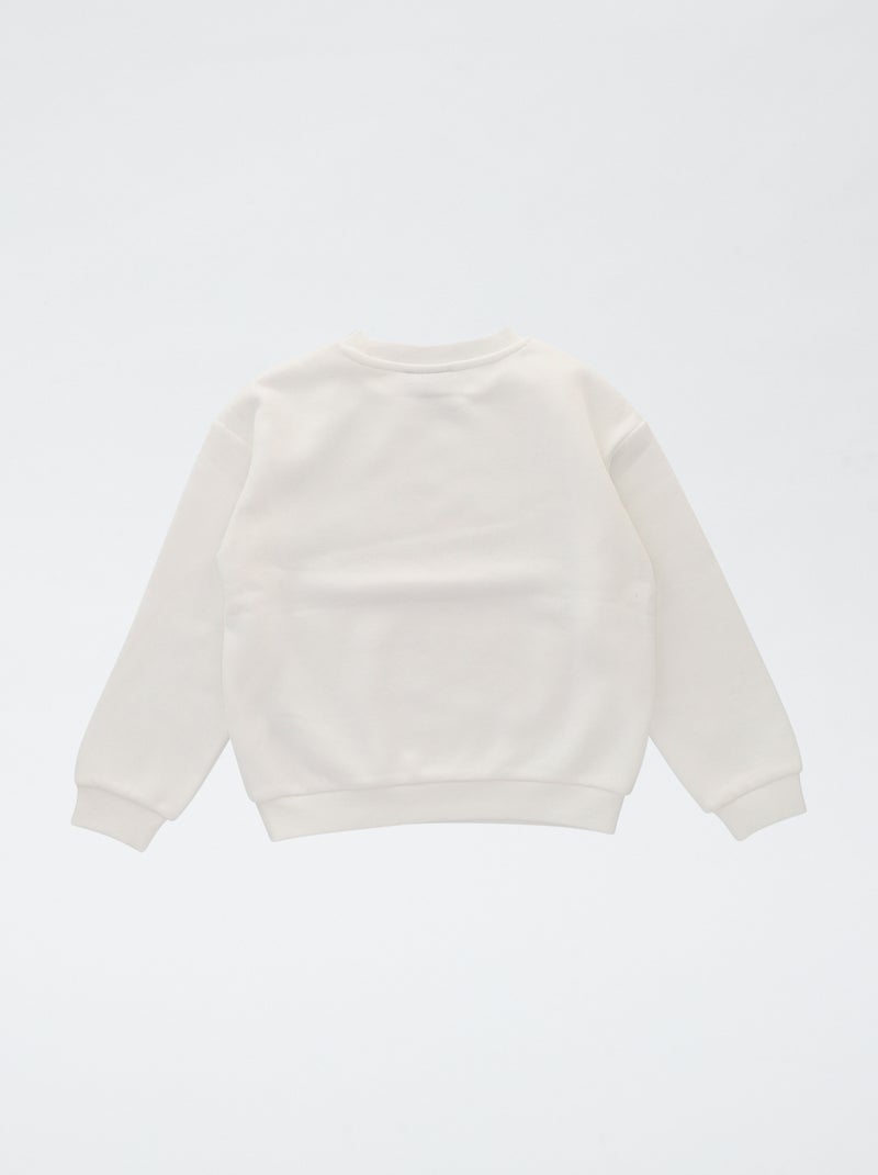 Sweater met ronde hals en The Rolling Stones-print Wit - Kiabi