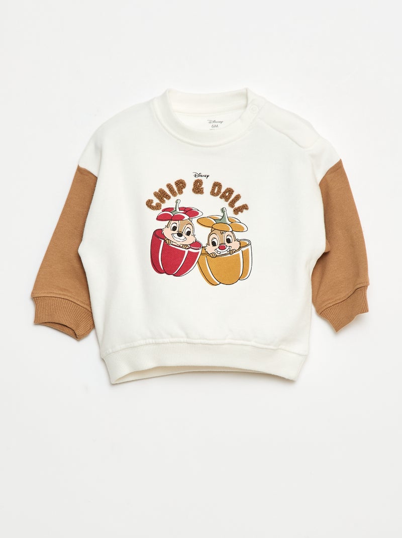 Sweater met ronde hals 'Knabbel en Babbel' 'Disney' Biege - Kiabi