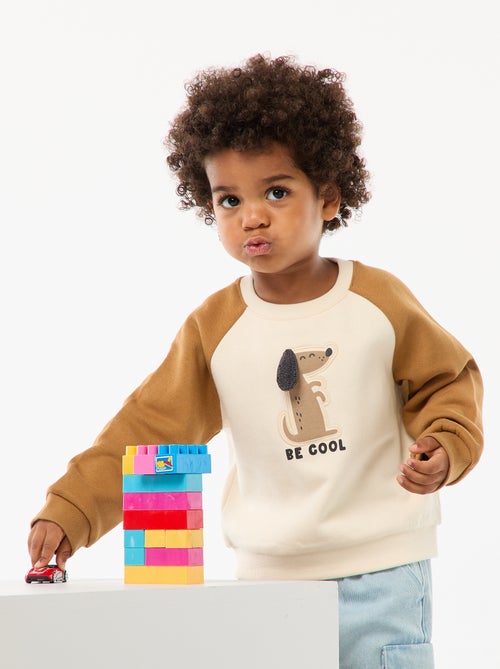 Sweater met ronde hals met leuk detail - Kiabi