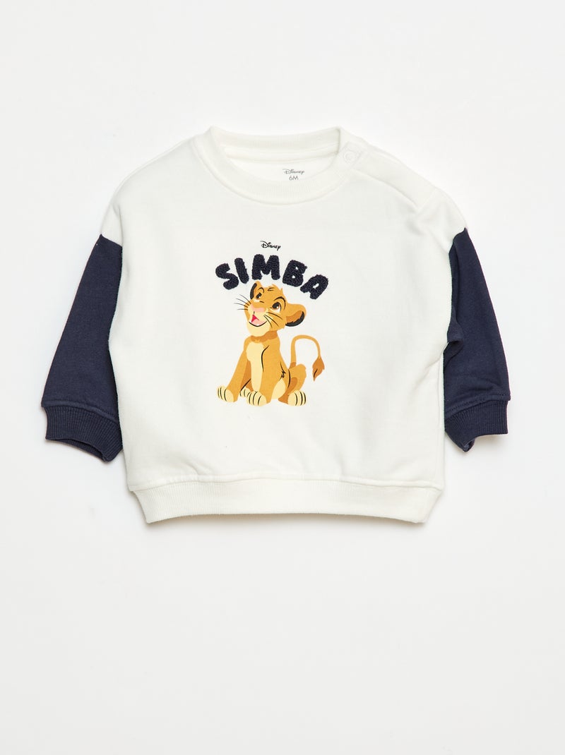 Sweater met ronde hals 'Simba' 'Disney' Blauw - Kiabi