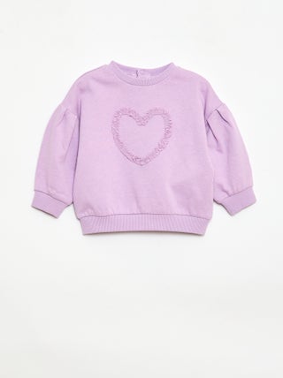 Sweater met ronde hals van lichte sweaterstof met motief