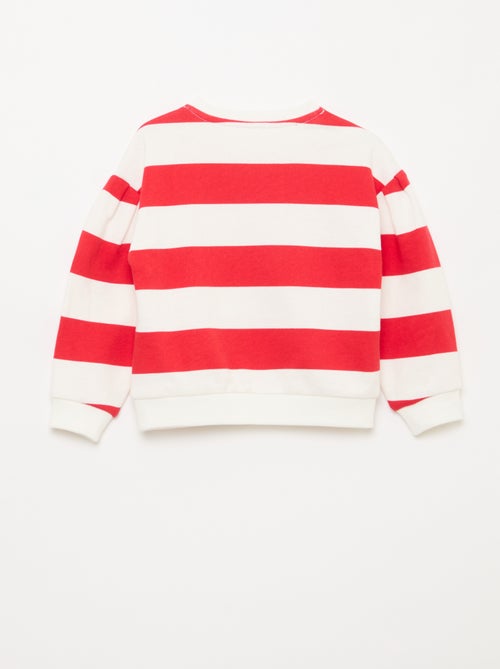 Sweater met ronde hals van lichte sweaterstof met motief - Kiabi