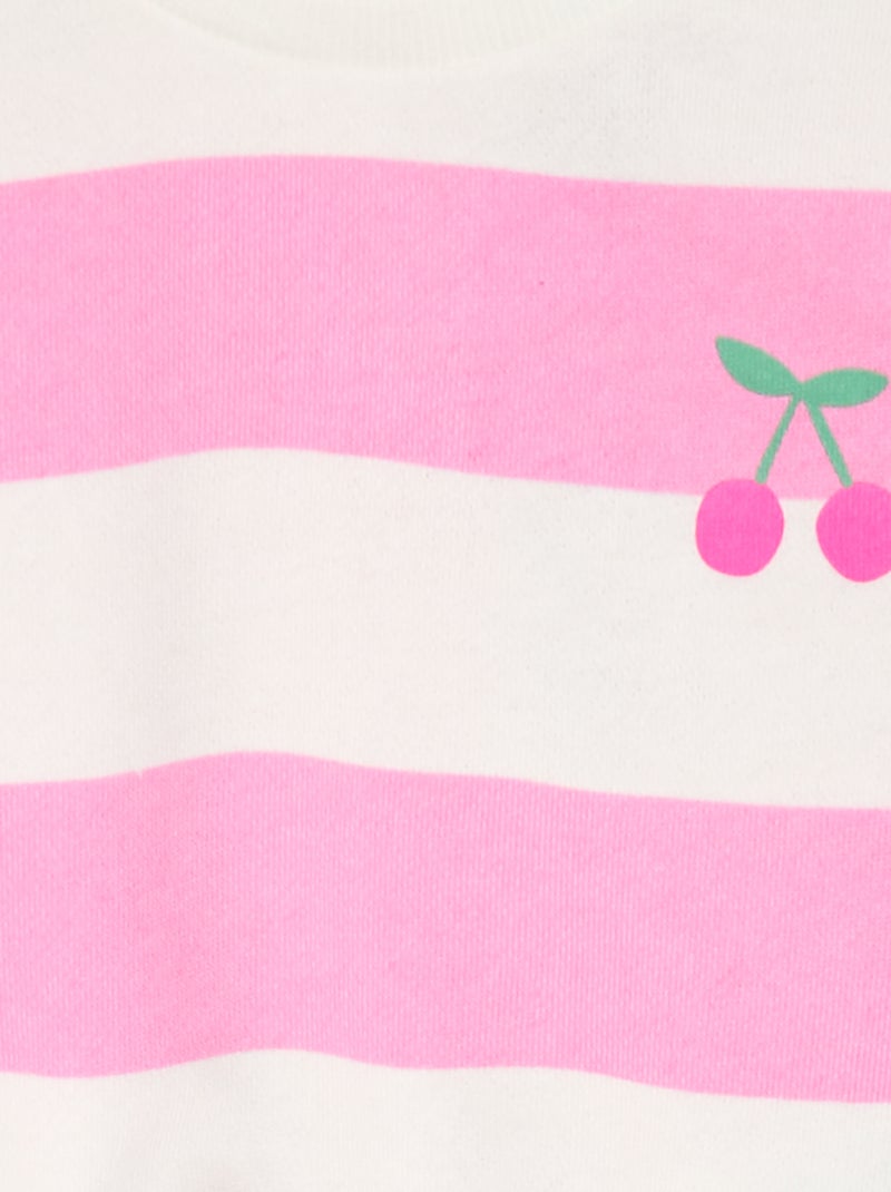 Sweater met ronde hals van lichte sweaterstof met motief Rose - Kiabi