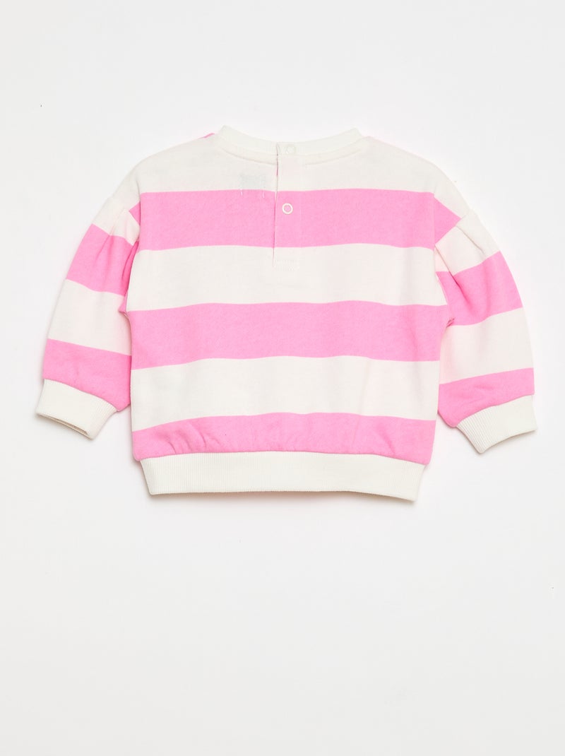 Sweater met ronde hals van lichte sweaterstof met motief Rose - Kiabi