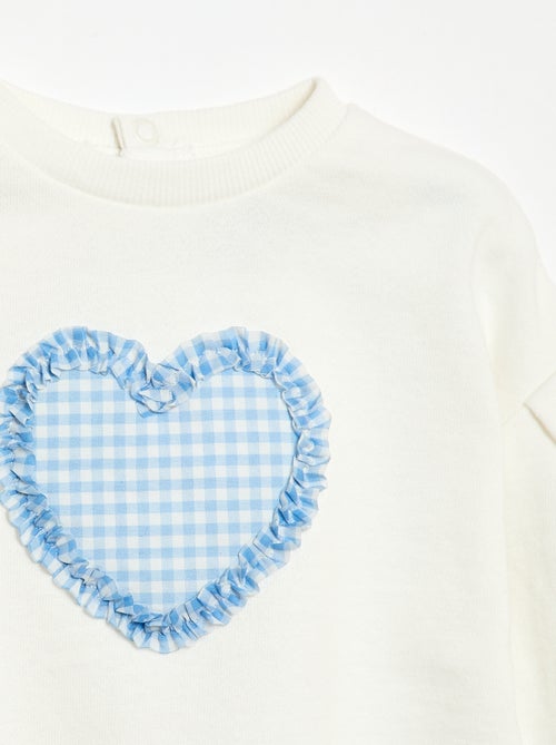 Sweater met ronde hals van lichte sweaterstof met motief - Kiabi