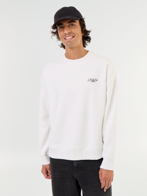 Sweater met ronde hals van piquéstof - Kiabi Sweater met ronde hals van piquéstof - Kiabi