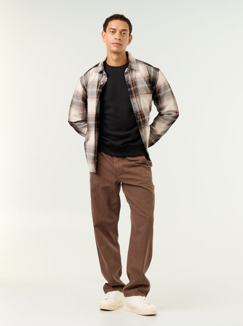Sweater met ronde hals van piquéstof - Kiabi