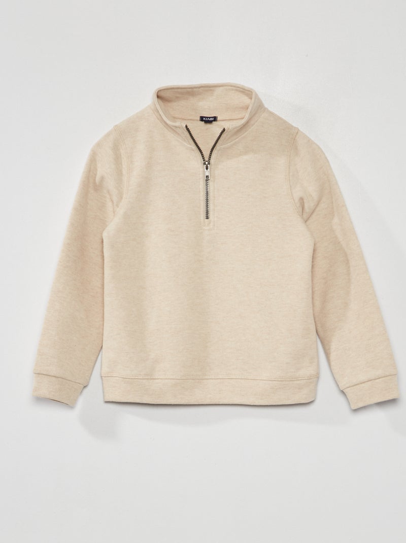 Sweater met schipperskraag BIEGE - Kiabi