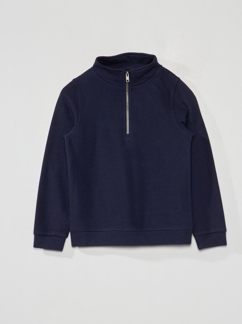 Sweater met schipperskraag blauw - Kiabi