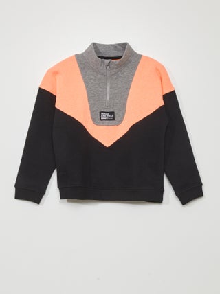 Sweater met schipperskraag en colorblock-patroon