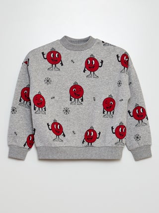 Sweater met sneeuwmanprint