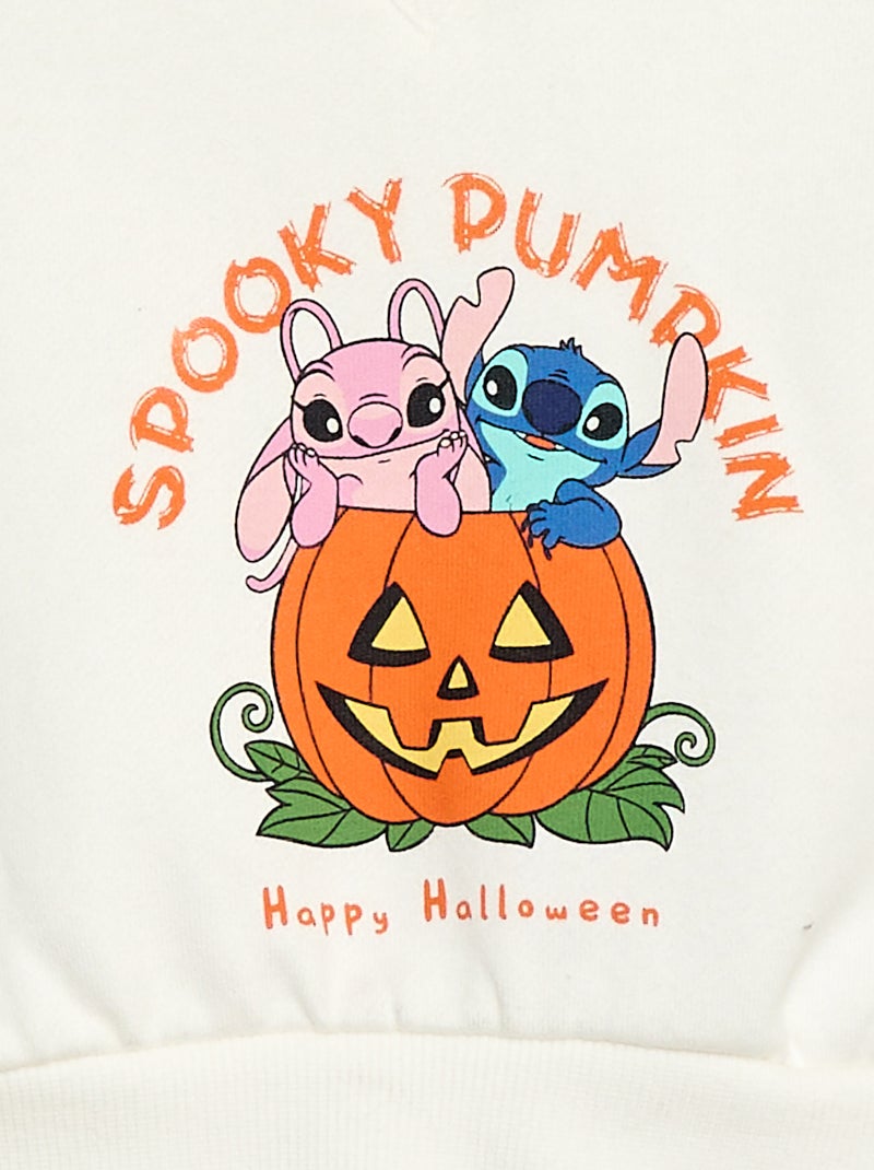 Sweater met Stitch-print Wit - Kiabi