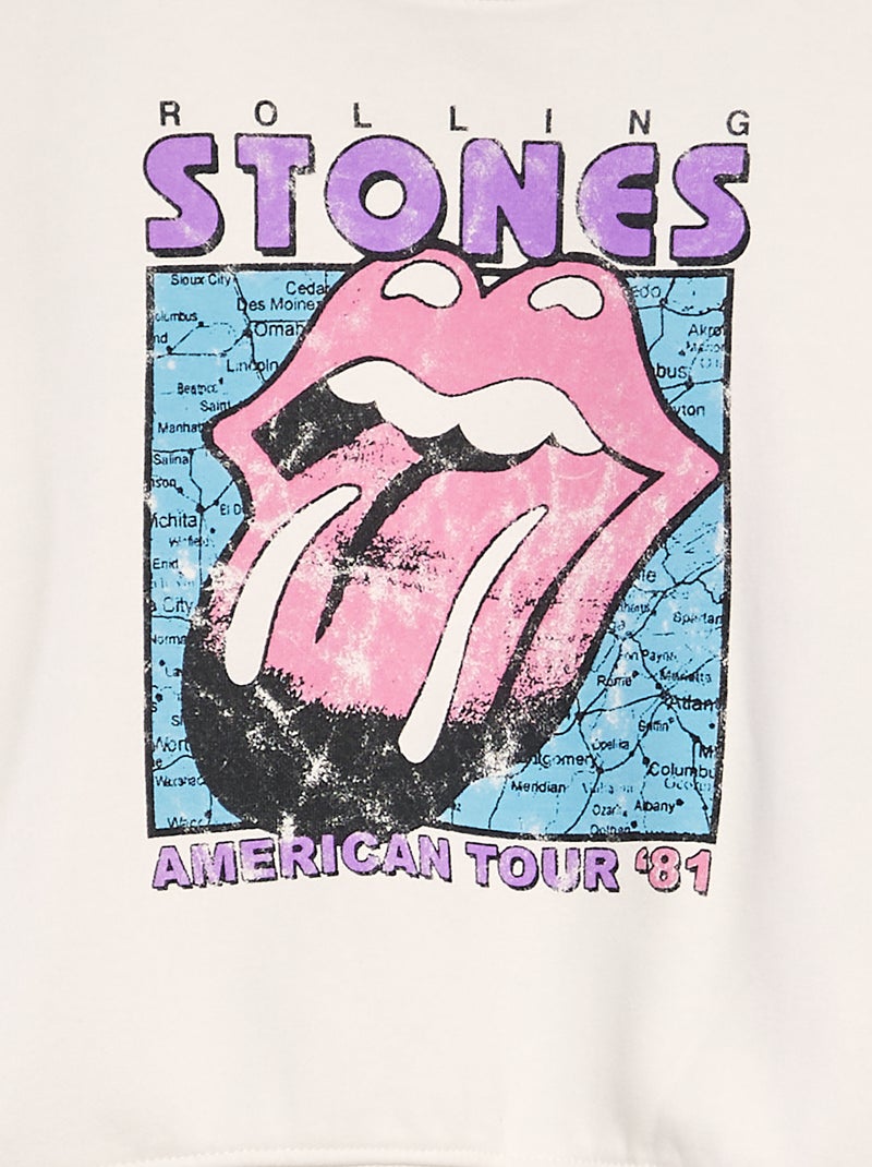 Sweater met 'The Rolling Stones'-print WIT - Kiabi