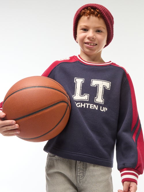 Sweater met tweekleurig motief - Kiabi