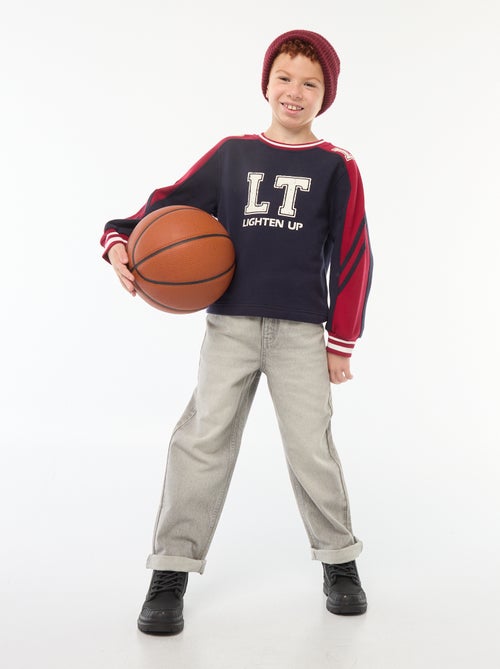 Sweater met tweekleurig motief - Kiabi