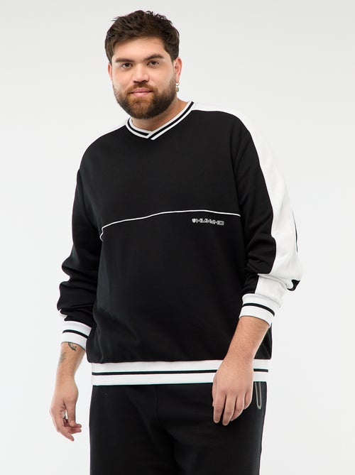 Sweater met V-hals van French Terry - Kiabi