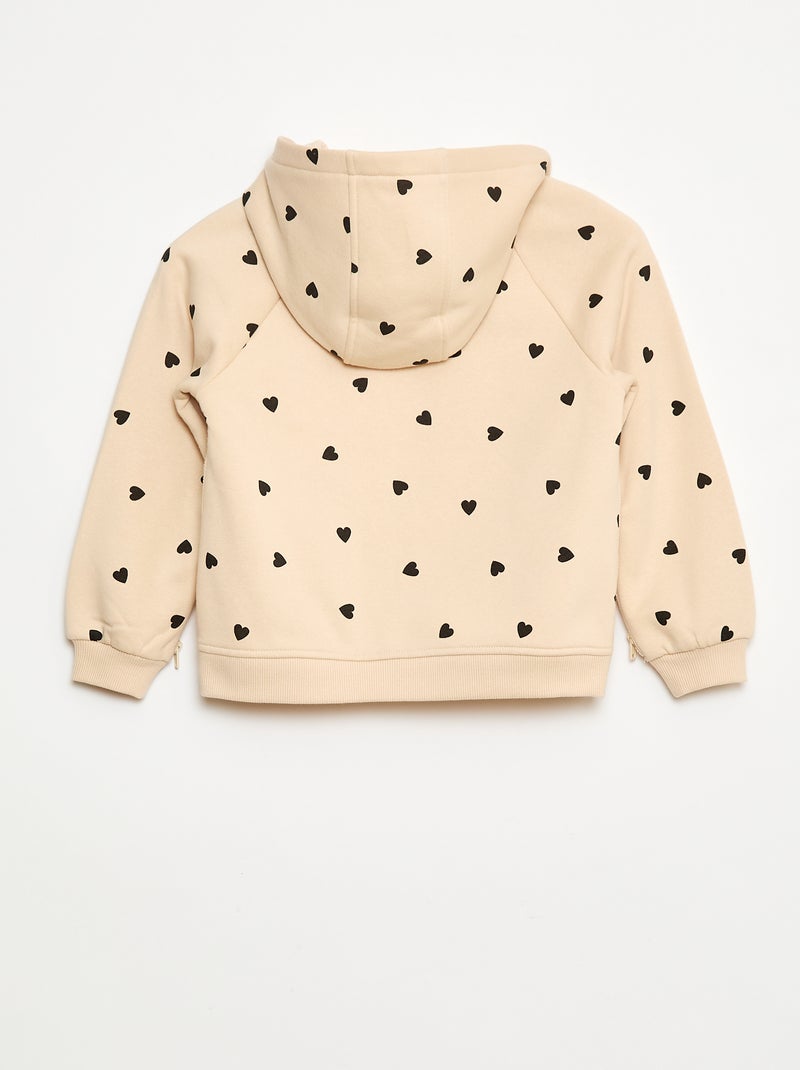 Sweater met zijdelingse ritssluitingen - So Easy Biege - Kiabi