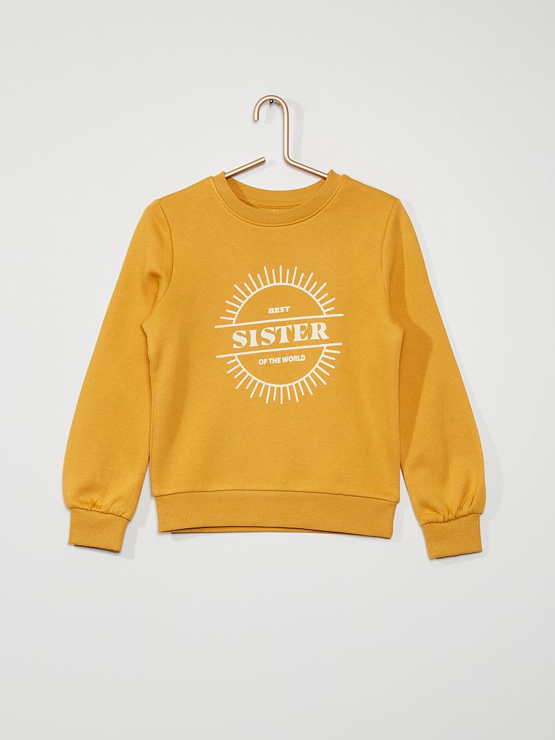 Sweater met zonprint GEEL - Kiabi