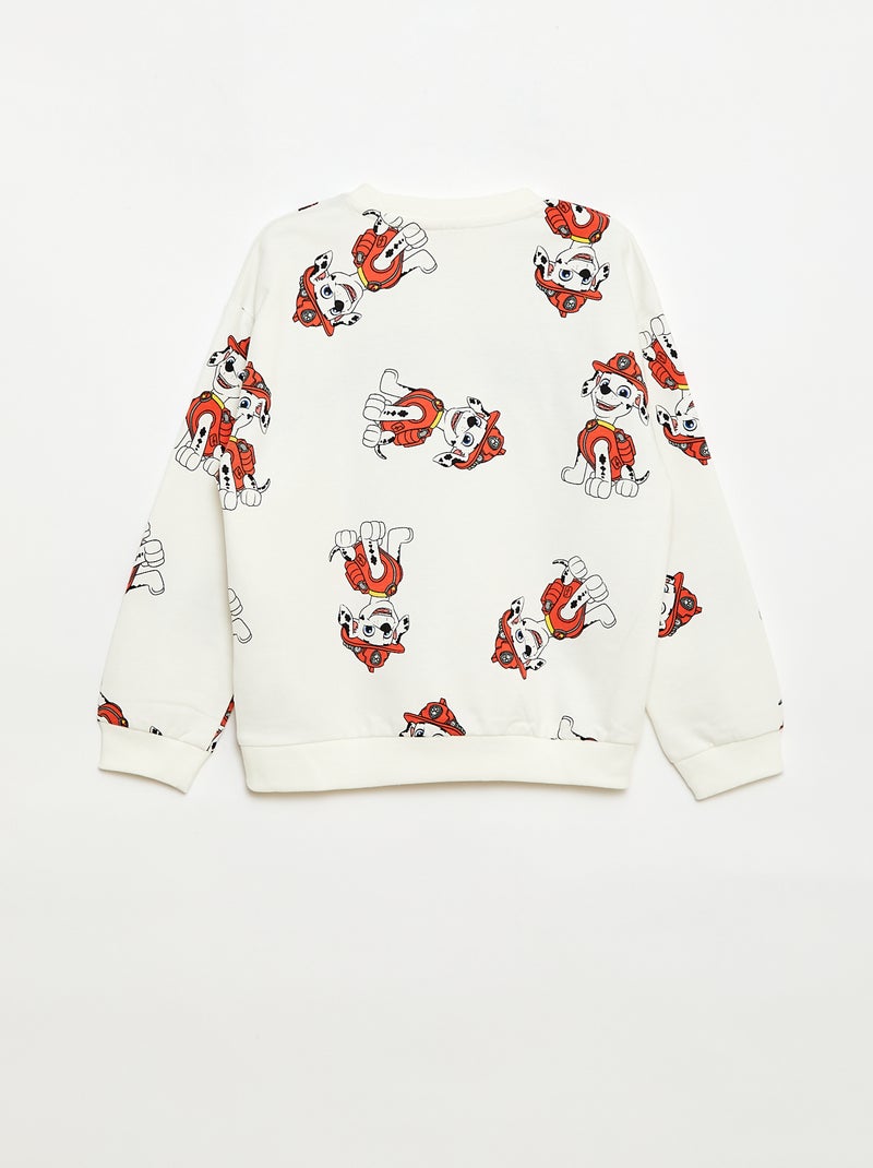 Sweater 'Paw Patrol' van French Terry Wit - Kiabi