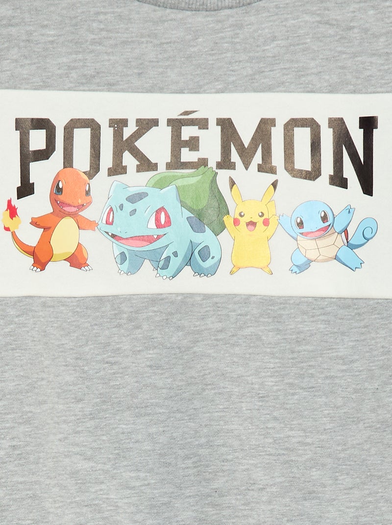 Sweater 'Pokémon' met ronde hals Grijs - Kiabi