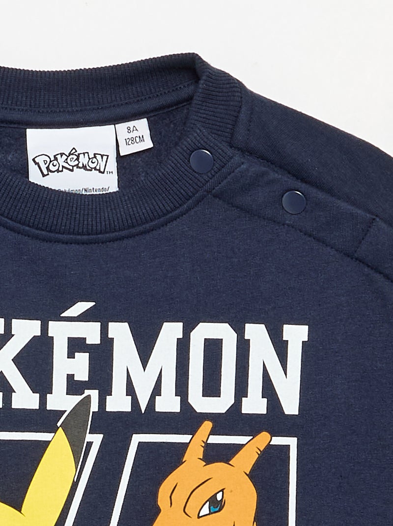 Sweater 'Pokémon' 'Pikachu' & 'Dracofeu' met ronde hals Blauw - Kiabi