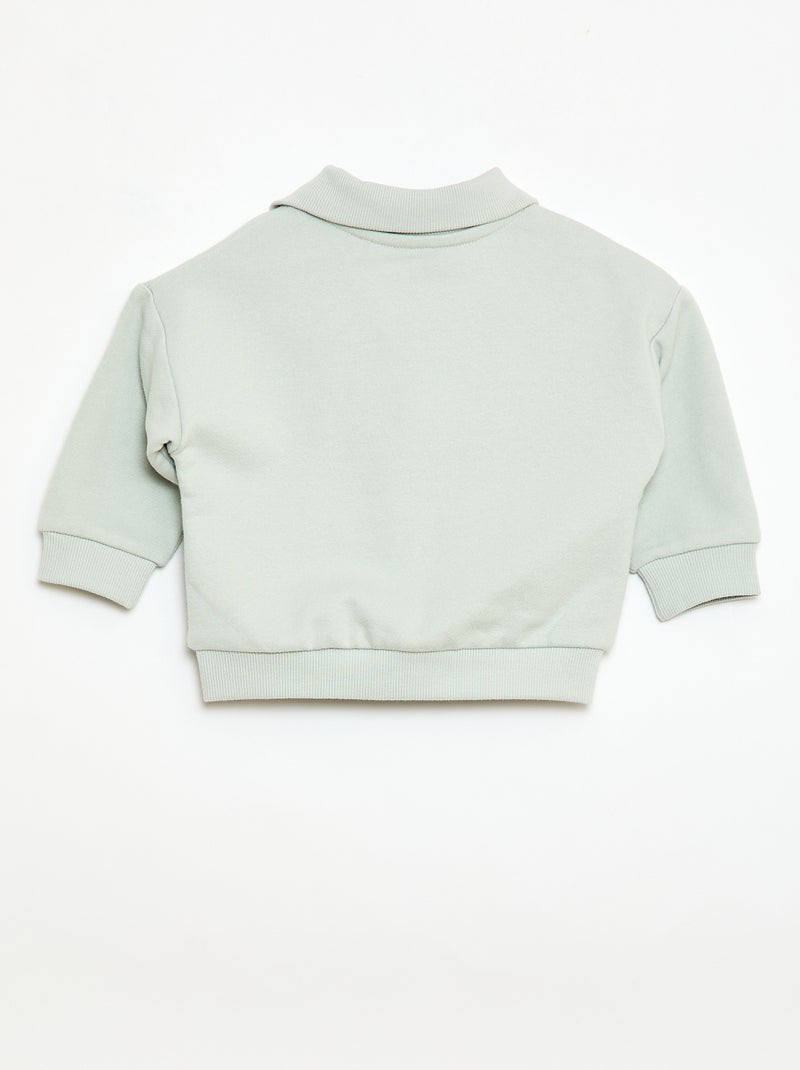 Sweater polokraag met strepen Blauw - Kiabi