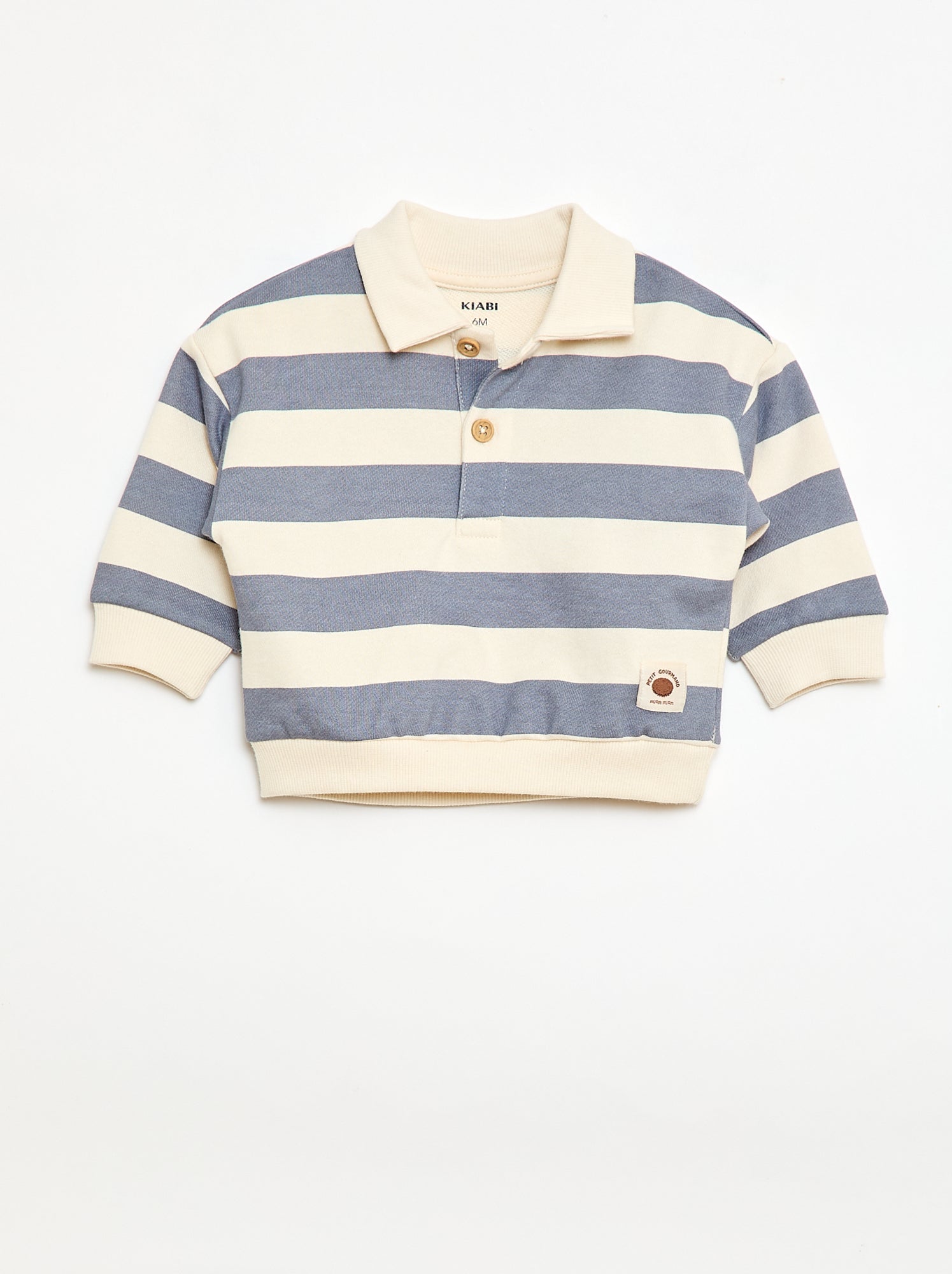 Sweater polokraag met strepen