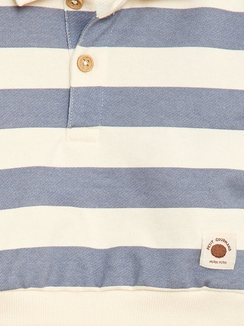 Sweater polokraag met strepen Blauw - Kiabi