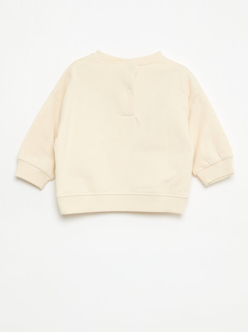 Sweater 'Snoopy' met ronde hals Biege - Kiabi