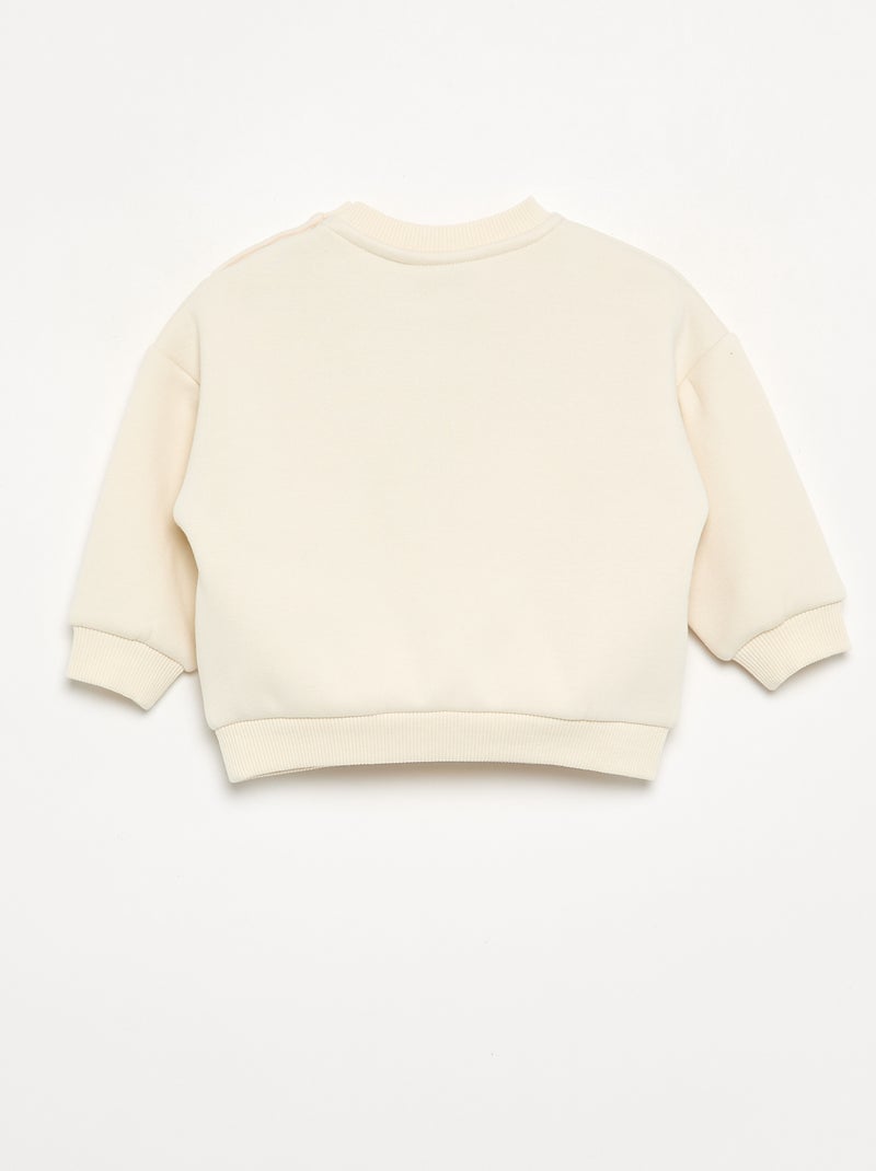 Sweater 'Stitch' 'Disney' met ronde hals Biege - Kiabi