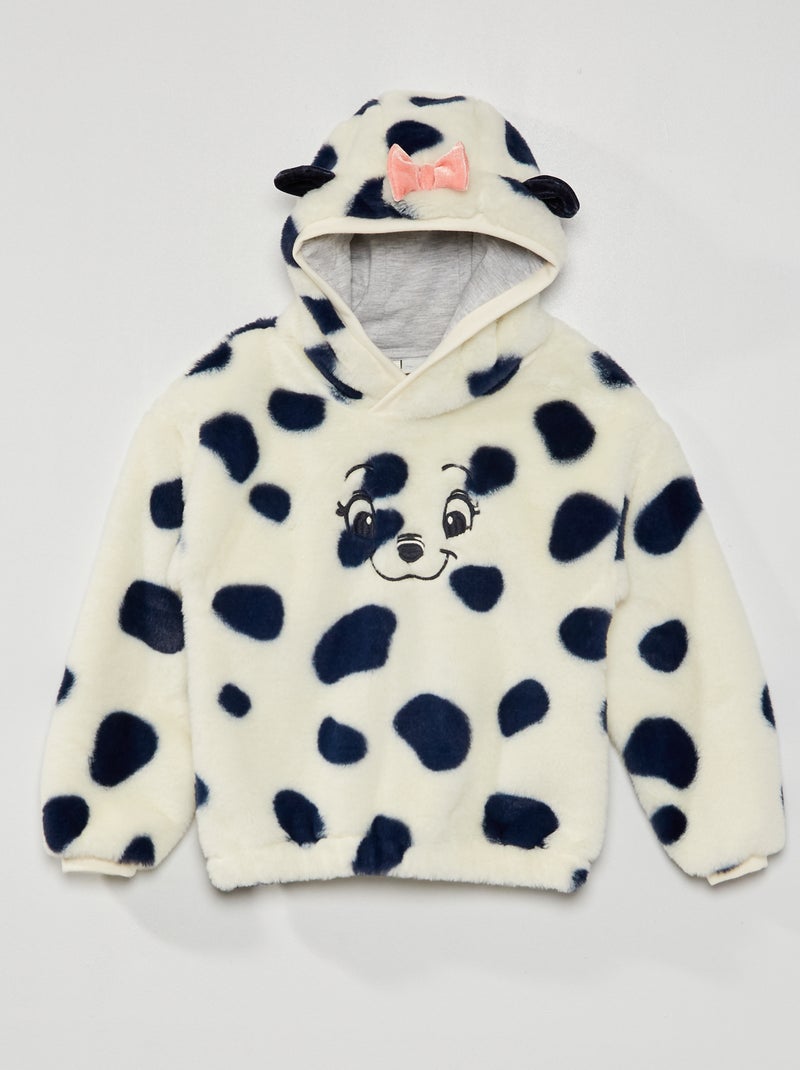 Sweater van badstoftricot '101 Dalmatiërs' WIT - Kiabi