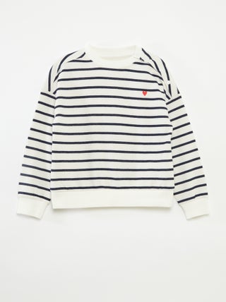 Sweater van dunne gestreepte joggingstof - So Easy