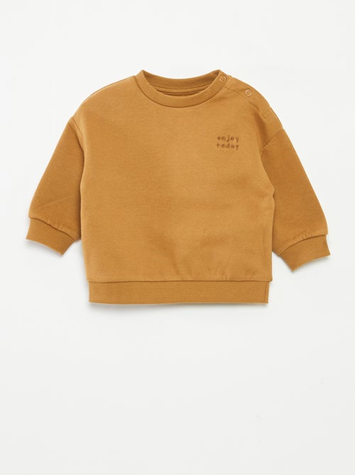 Sweater van effen joggingstof - Kiabi
