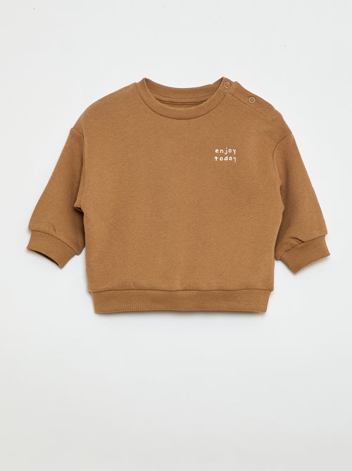 Sweater van effen joggingstof - Kiabi