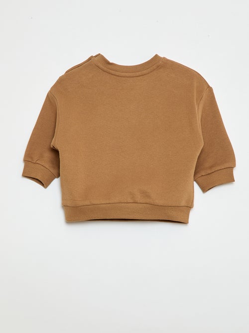 Sweater van effen joggingstof - Kiabi