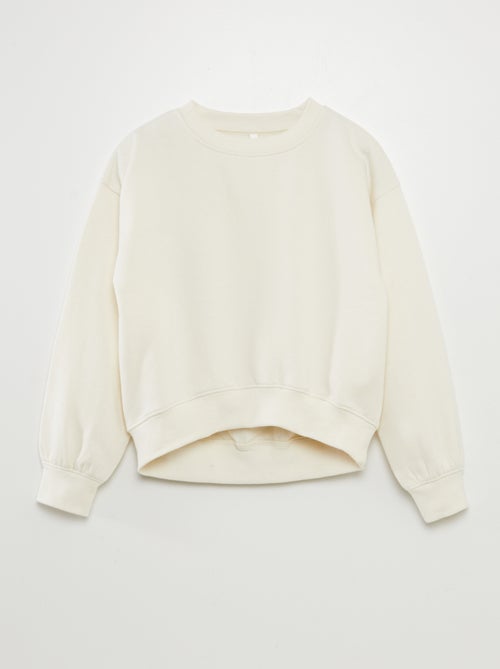 Sweater van effen joggingstof - Kiabi