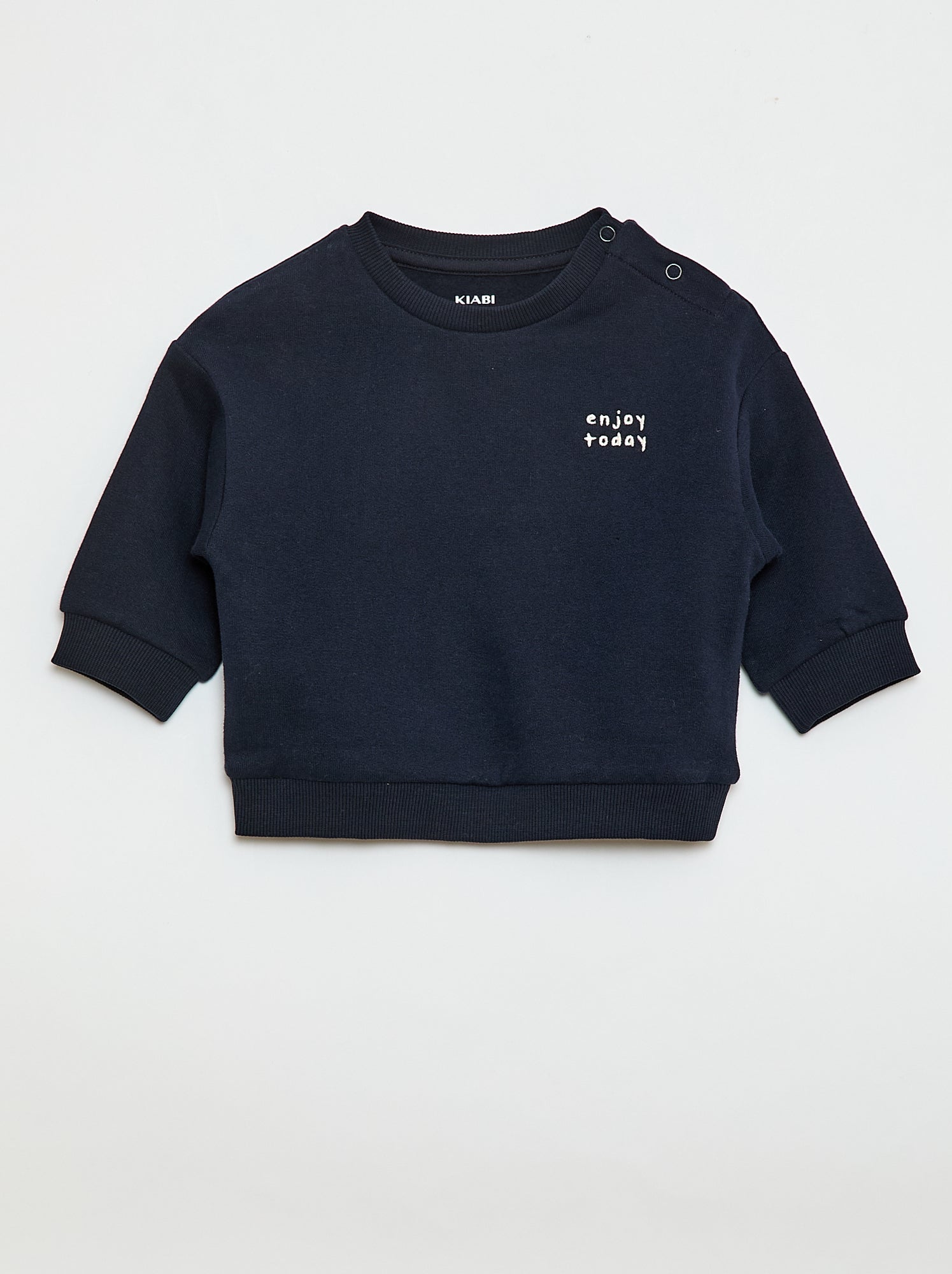 Sweater van effen joggingstof