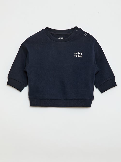 Sweater van effen joggingstof - Kiabi