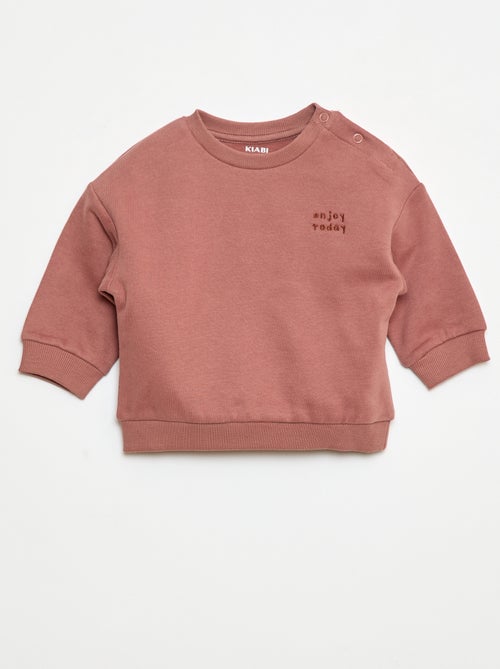 Sweater van effen joggingstof - Kiabi