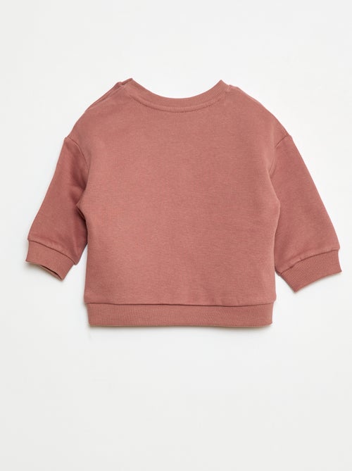 Sweater van effen joggingstof - Kiabi