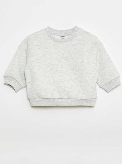 Sweater van effen joggingstof - Kiabi