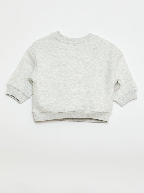 Sweater van effen joggingstof - Kiabi