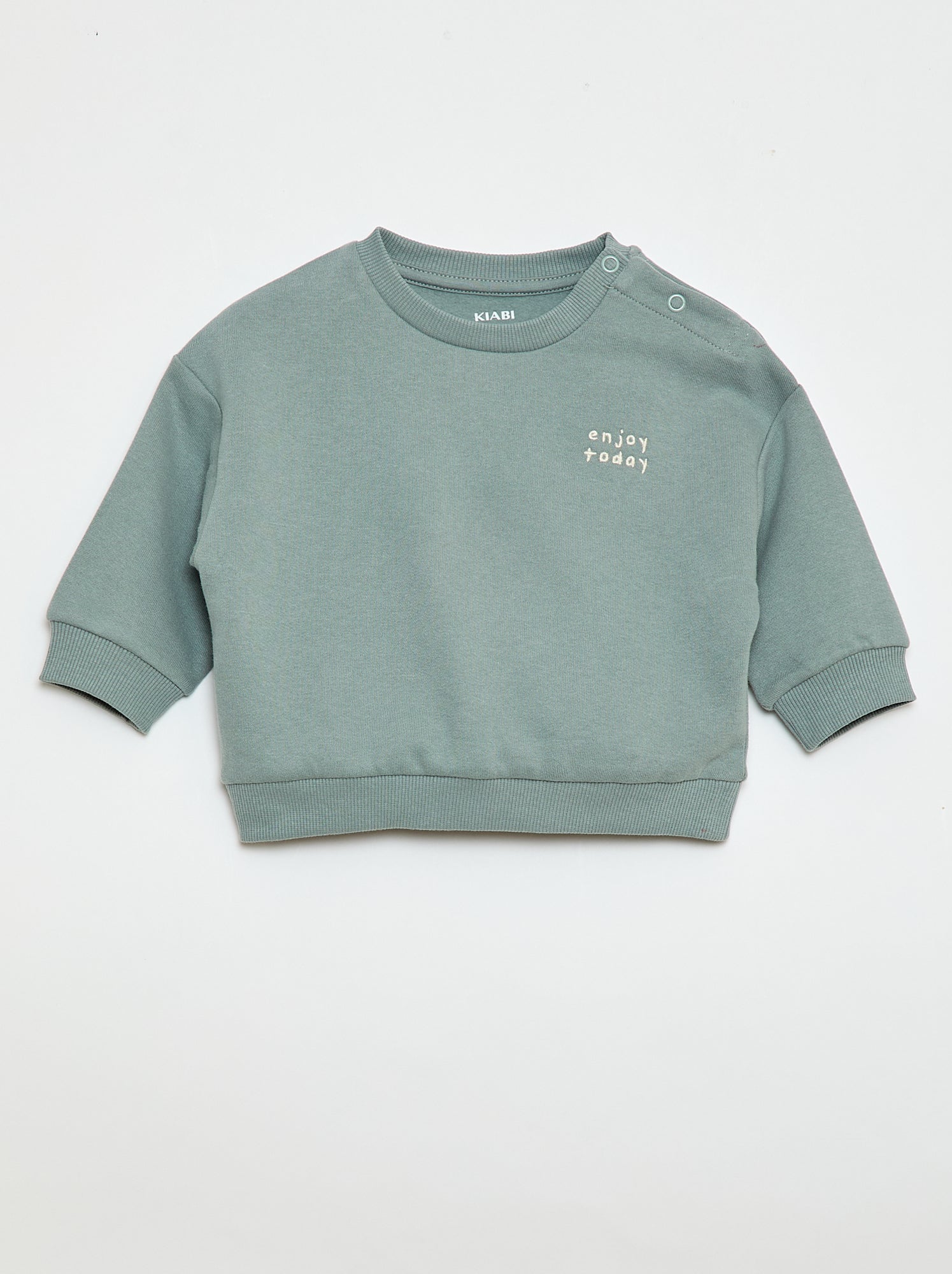 Sweater van effen joggingstof