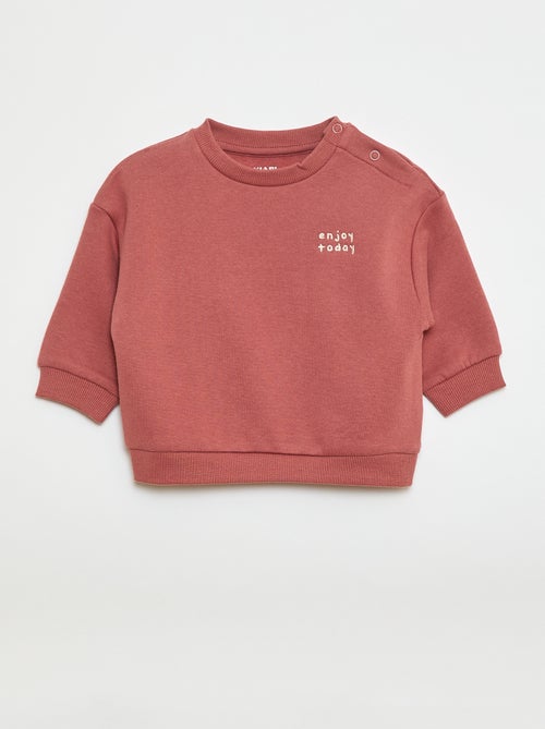 Sweater van effen joggingstof - Kiabi