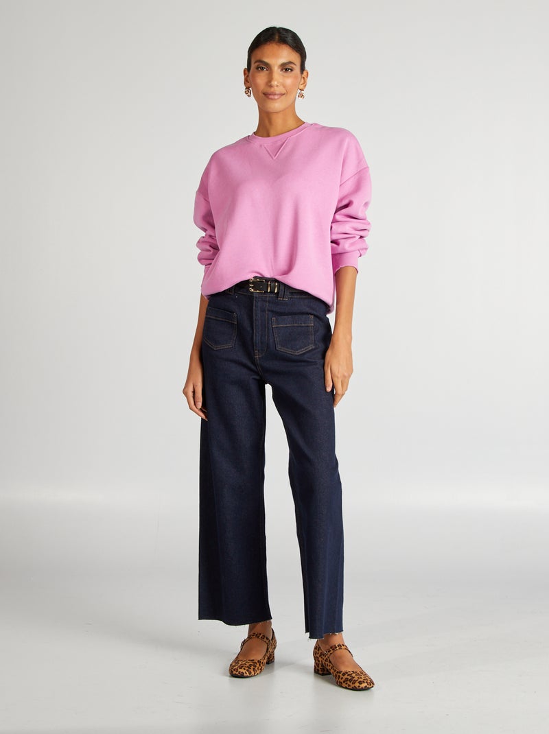 Sweater van effen joggingstof ROSE - Kiabi