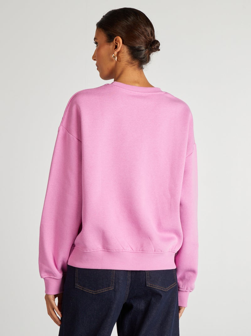 Sweater van effen joggingstof ROSE - Kiabi