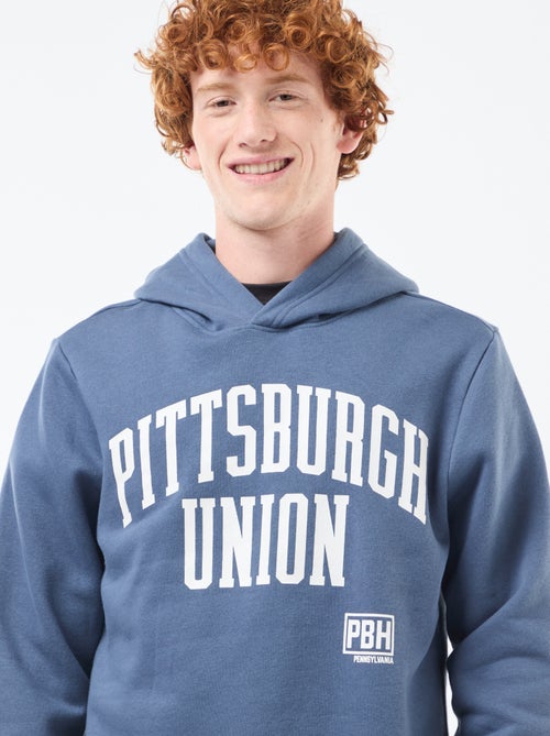 Sweater van effen katoen met print - Kiabi