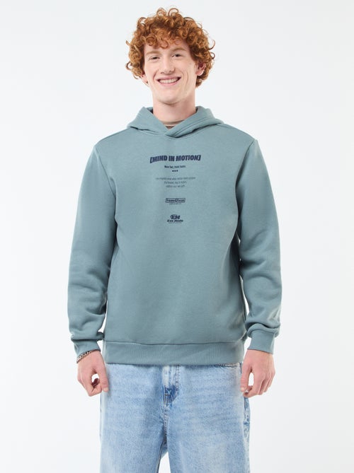 Sweater van effen katoen met print - Kiabi