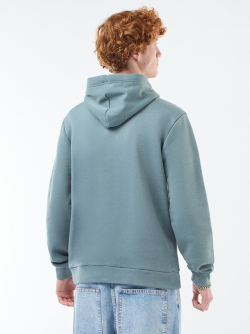 Sweater van effen katoen met print - Kiabi