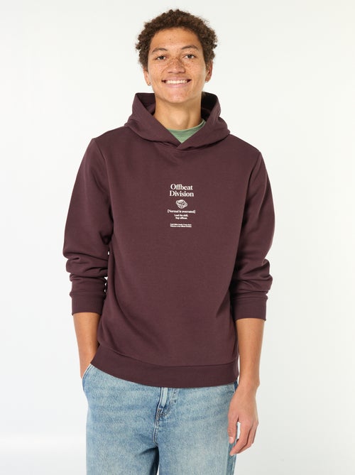 Sweater van effen katoen met print - Kiabi